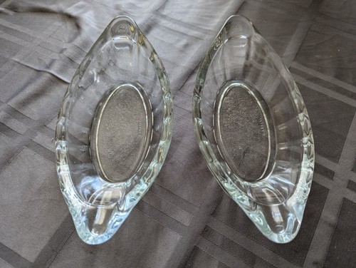 Glass banana split dish - set, of