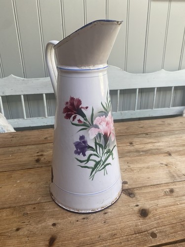 Vintage french floral enamel - vintage,