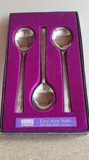 Vintage set of 6 Viners 'Executive Suite' SOUP SPOONS