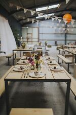 Scaffolding Board Table With Benches 193cm X 91cm - Industrial Rustic Weddings