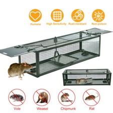 SQUIRREL TRAP HUMANE NO KILL METAL HEAVY DUTY PEST ANIMAL Mouse RAT CATCH CAGE