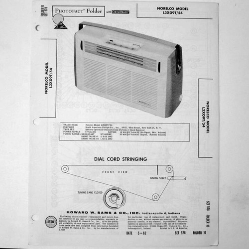 Norelco model l3x09t - model, l3x09t/54