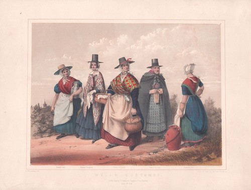 Welsh costume print - print,