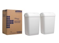 Aquarius™  43 litre Plastic White Waste Bin  KC 6993 –  case of 2 bins