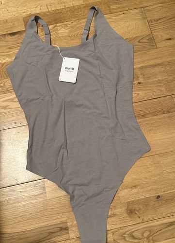 New wolford smoke grey ribbed - new,