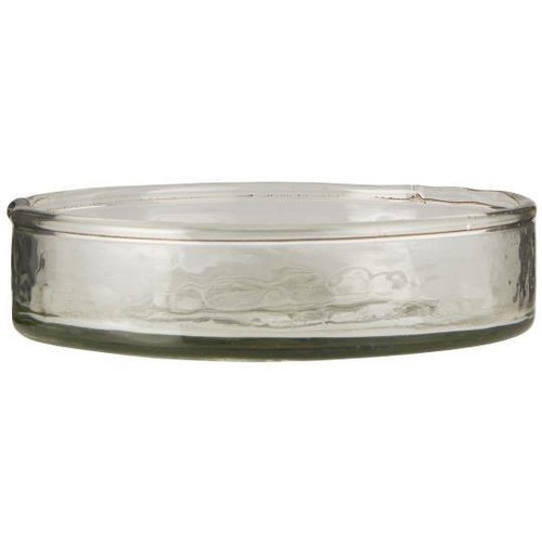 Glass candle plate round - glass, plate,