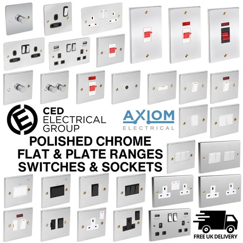 Ced chrome switches - switches, sockets