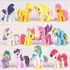 My Little Pony Figures Toys Mini Unicorn Fluttershy Rainbow Dash 12PC Bundle Set