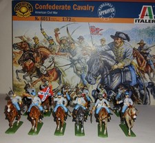 PAINTED SOLDIERS 1/72 20mm  CONFEDERATE CAVALRY - US CIVIL WAR x 12 ITALERI 