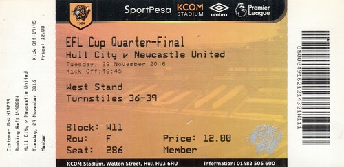 Ticket hull city - ticket, v