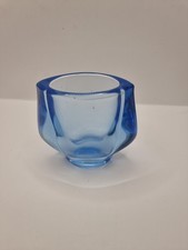 Vintage Sklo Union Blue Glass Winged Vase by Frantisek Vizner