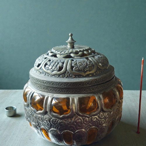 Vintage indian cage - indian, glass
