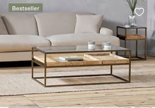 Nkuku Luzon Iron Glass Rattan