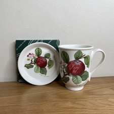 Portmeirion - Pomona - Mug and Sweet Dish Biscuit Plate The Hoary Morning Apple
