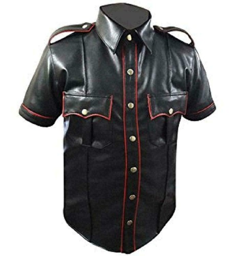 Mens hot leather police - hot,