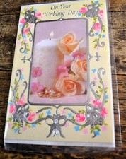 Vintage Original  1970s / 1980s Sealed Unused Greetings Card Happy Wedding Day