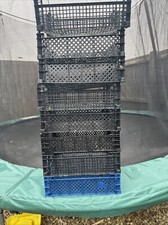 4 X Stackable Plastic Tray, Crate, Box 40x30x15cm - Mushroom, 🍓FAST Delivery