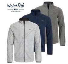 Ex Weird Fish Merrill Full Zip Fleece Pullover Style Textured Sweatshirt