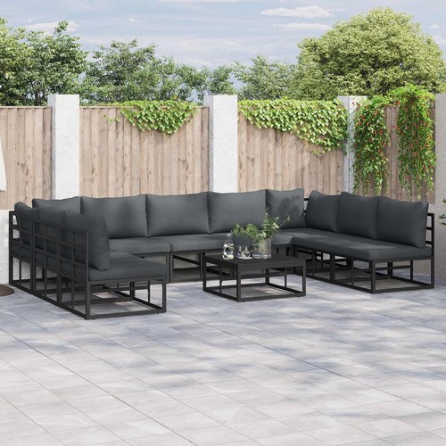 Garden sofa set seater black - garden,