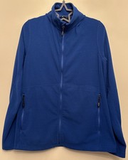 Rohan Mens Microgrid Stowaway Jacket Full Zip Fleece Hiking Navy Size S Small