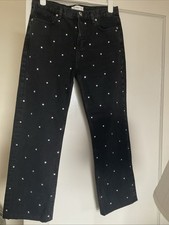 MANGO WOMENS BLACK DIAMANTE