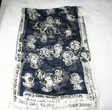 MOSCHINO CHEAP AND CHIC OLIVE OYL (POPEYE) PRINT LARGE SILK STOLE NECK SCARF