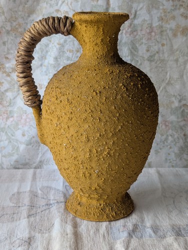 Yellow jug vase with - jug,