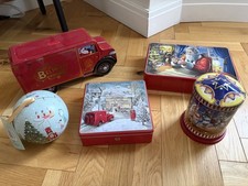 Christmas Biscuit Tins X5