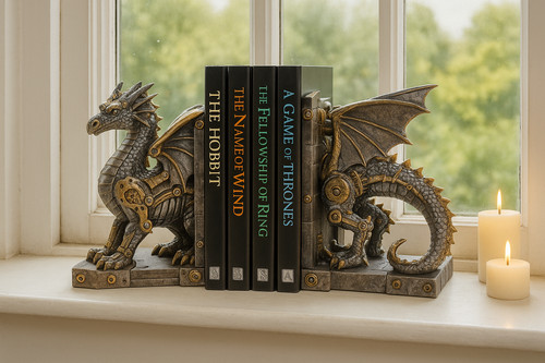 Steampunk style dragon - steampunk, resin
