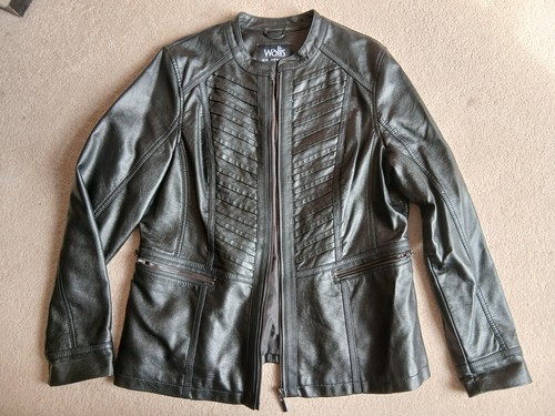 Ladies faux leather jacket - ladies,