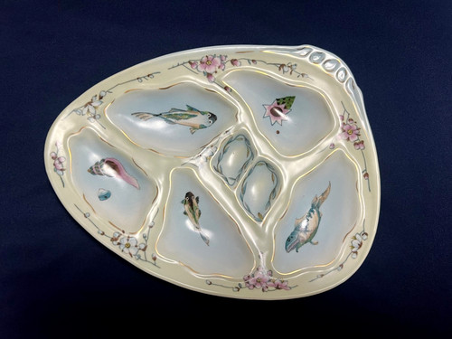 Antique limoge oyster plate - limoge,