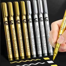 10 Metallic Marker Pens, Gold