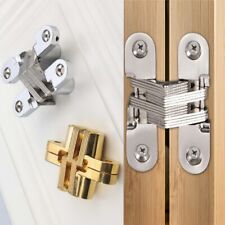 1 Pair Invisible Cross Hinge Hidden Concealed Cabinet Cupboard Door Wooden Boxes