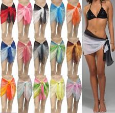 Mini Sarong Short Gradient Ombre Chiffon Sheer Cover Up Wrap One size