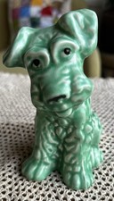 Vintage Green Ceramic Dog