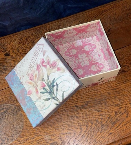 Vintage floral decor box - vintage, with