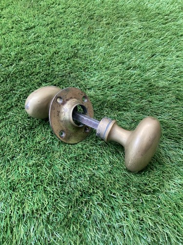 Pair vintage brass - vintage, oval