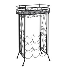 Vintage Metal Wine Rack Table