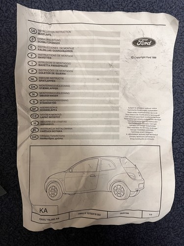 Genuine ford front mud - ford,
