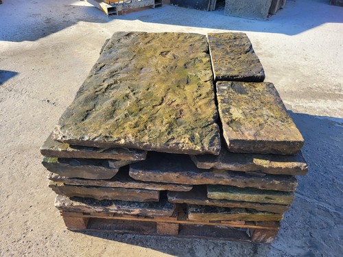 Original old yorkstone paving - original,