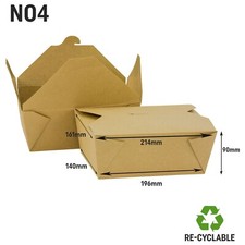 No.4 Kraft Cardboard Food Box