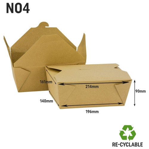 Kraft cardboard food box - no.4,