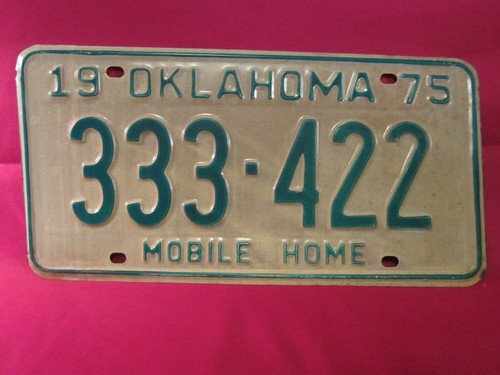 License plate mobile home tag - plate,
