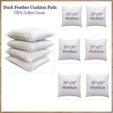 Luxury Duck Feather&Down Cushion Pads Inner Inserts Scatter Filler All Sizes