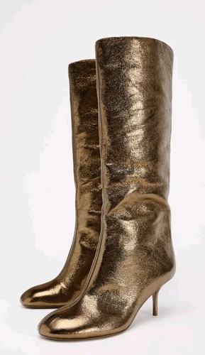 Zara metallic kitten heel - zara,