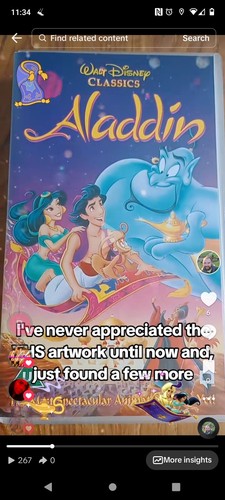 Disney aladdin vhs see - see, the