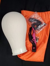 24" canvas block head mannequin wig display styling with clamp New not used (S10