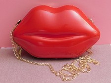 SMALL SOLID RED LIP CROSSBODY