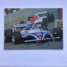 Jacques Laffite 1981 US Grand Prix Ligier  signed F1 Vintage postcard photo