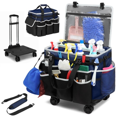 Large rolling cleaning caddy - large,